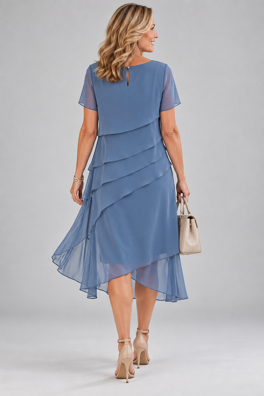 Juliett Elegantes fließendes Midikleid
