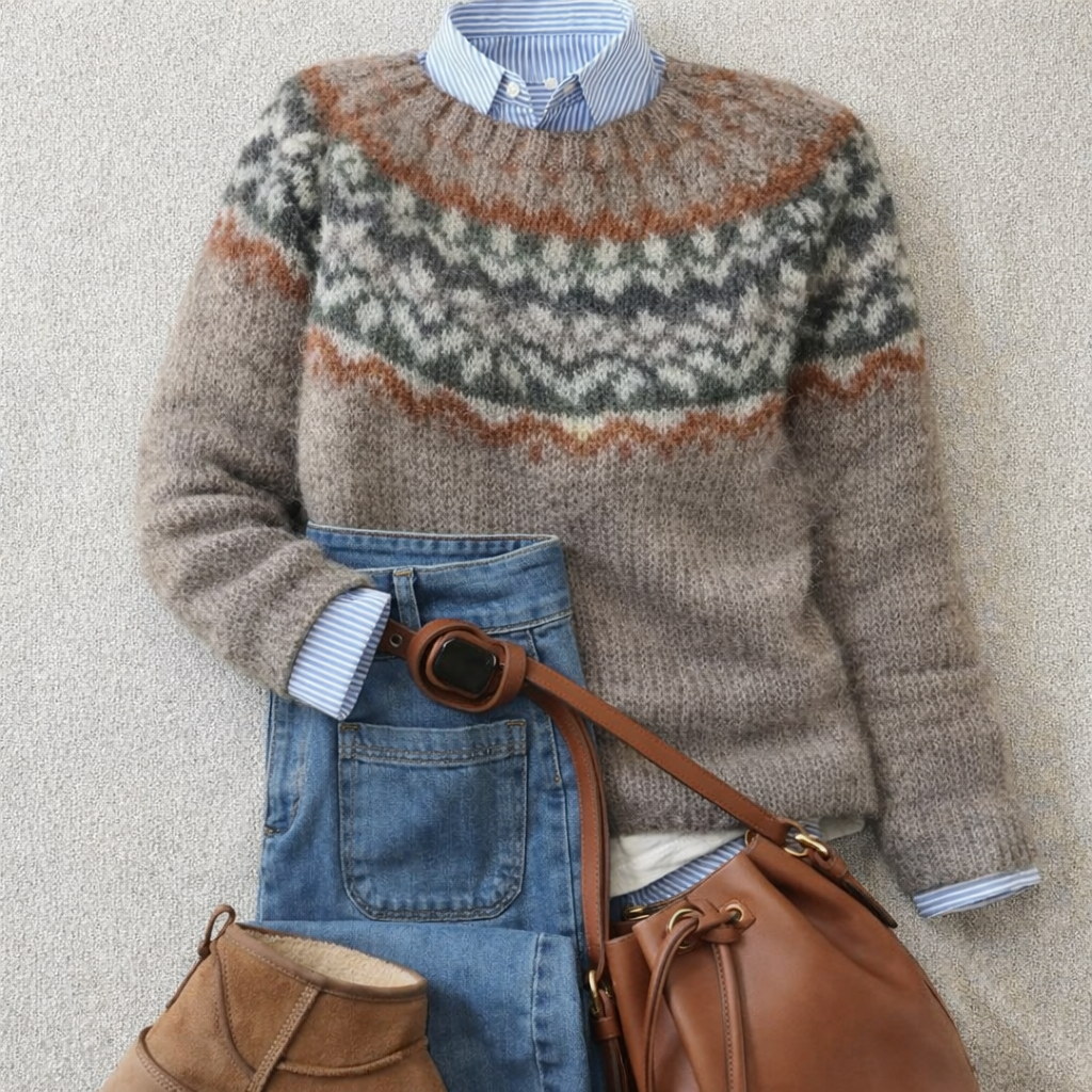 Estelle | Zeitloser Jacquardpullover