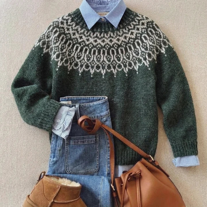 Solène | Strickpullover mit Schneeeffekt