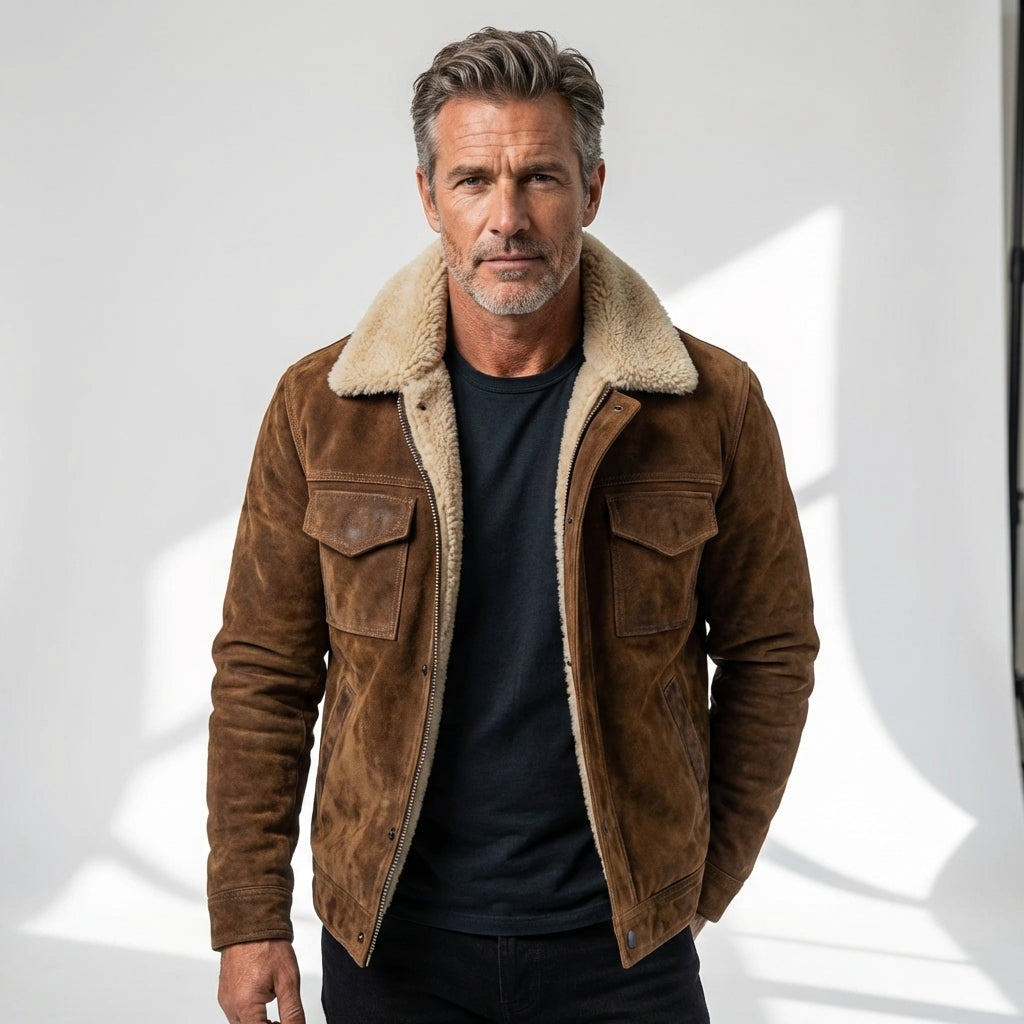 Warme Sherpa-Jacke