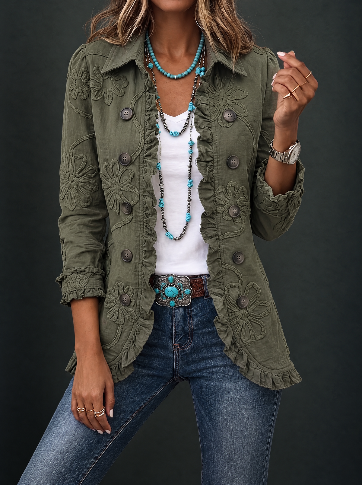 Faustine | Bohemische Utility-Jacke