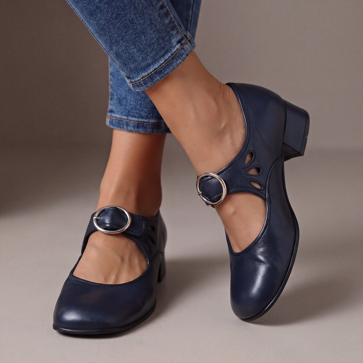 Véronique – Leder-Mary-Janes mit Absatz