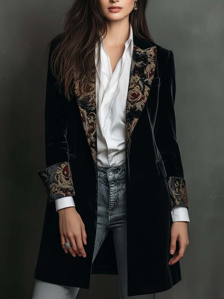 Léontine | Schwarzer Slim-Fit-Blazer