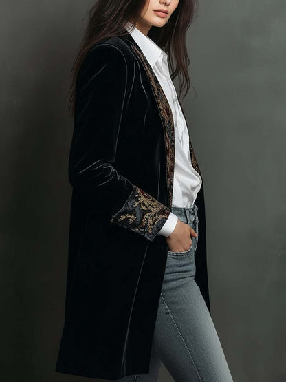 Léontine | Schwarzer Slim-Fit-Blazer