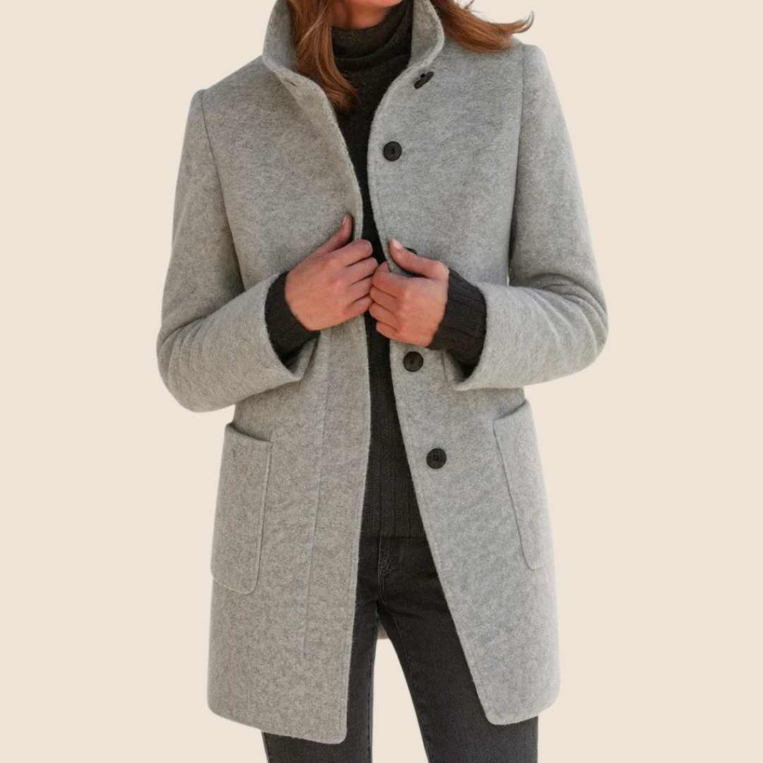 Alina | Damen Wollmantel Midi