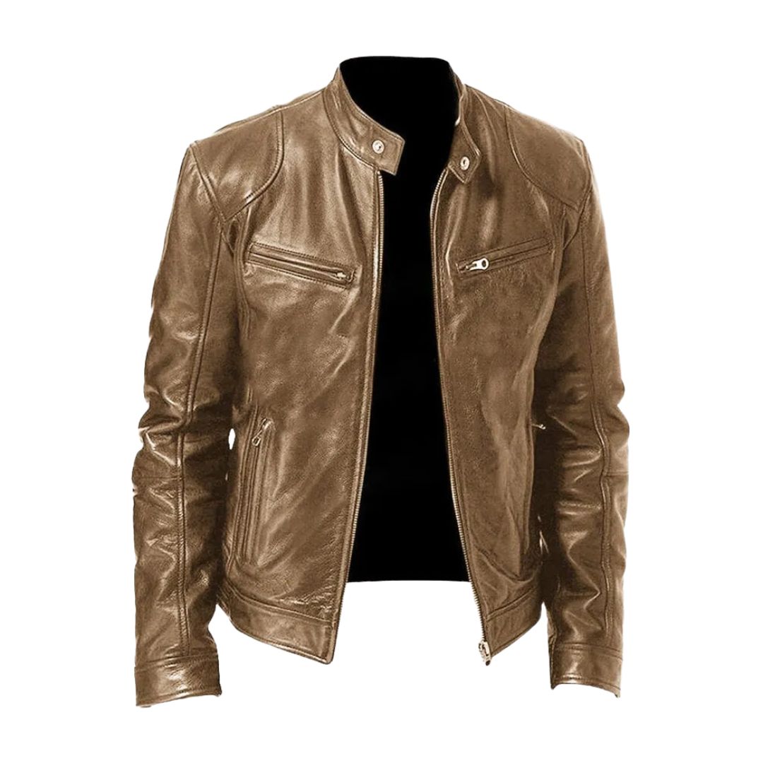 Lässige Lederjacke