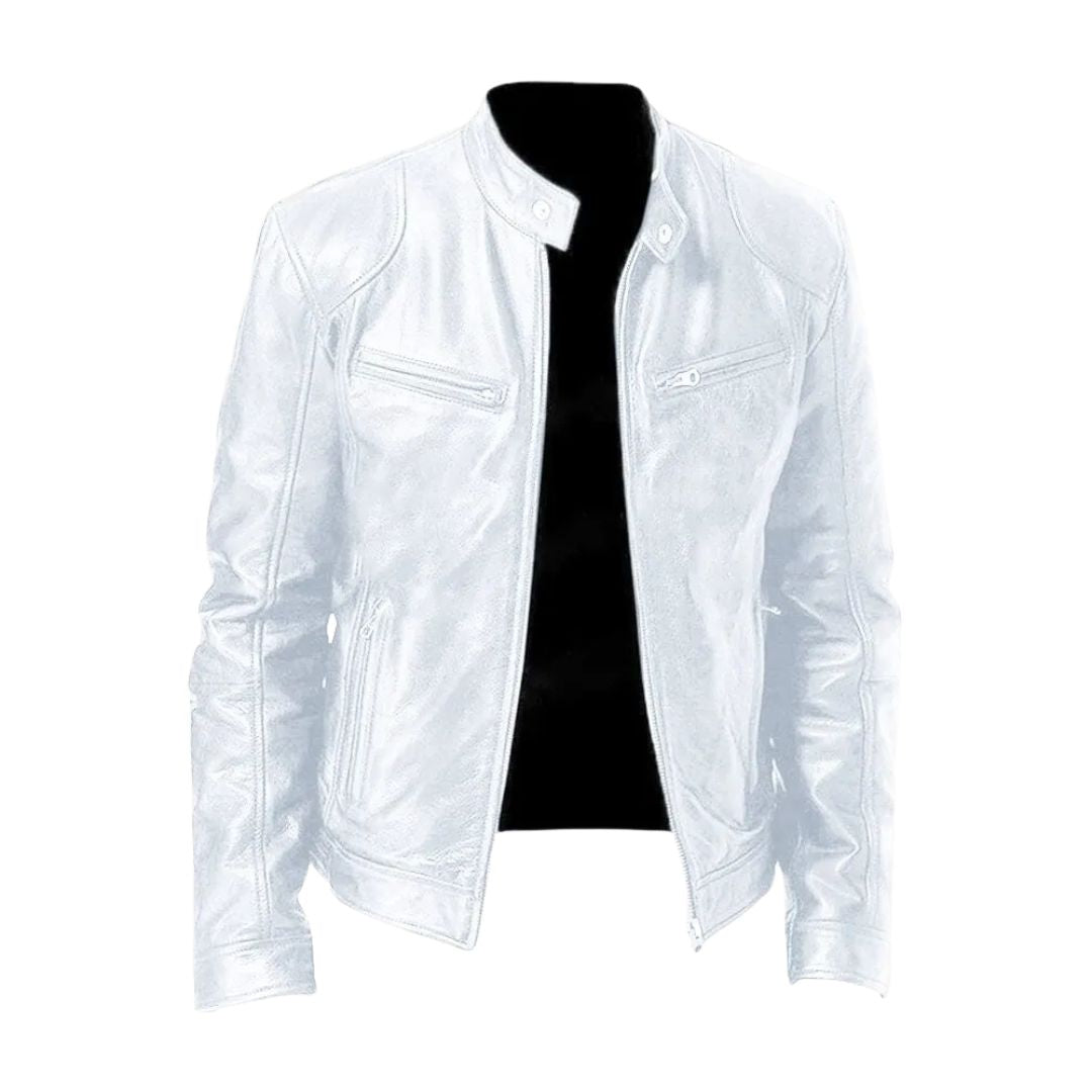 Lässige Lederjacke