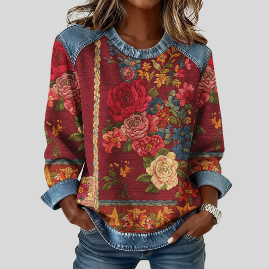 Junelle | Stilvolles Sweatshirt mit Blumenprint