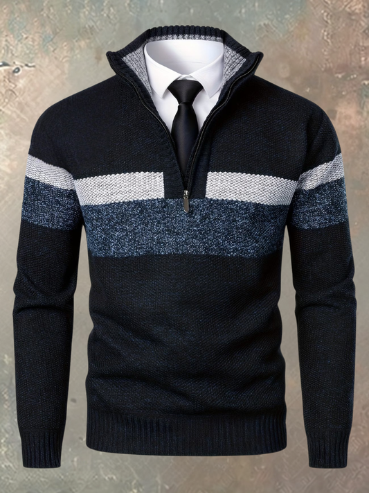 Herrenpullover mit Half-Zip