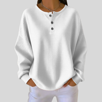 Nessa | Lässiges Henley-Sweatshirt