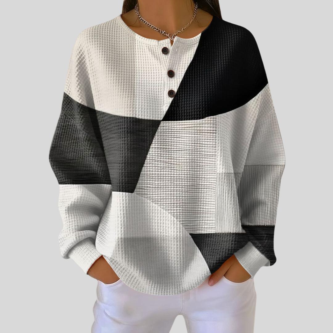 Almira | Kuscheliges Henley-Sweatshirt