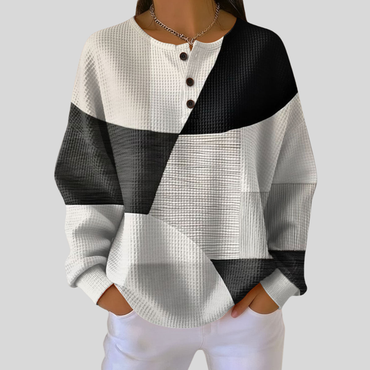 Almira | Kuscheliges Henley-Sweatshirt