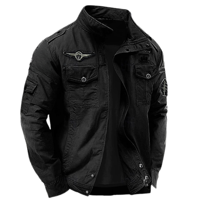 Coole strukturierte Militärjacke