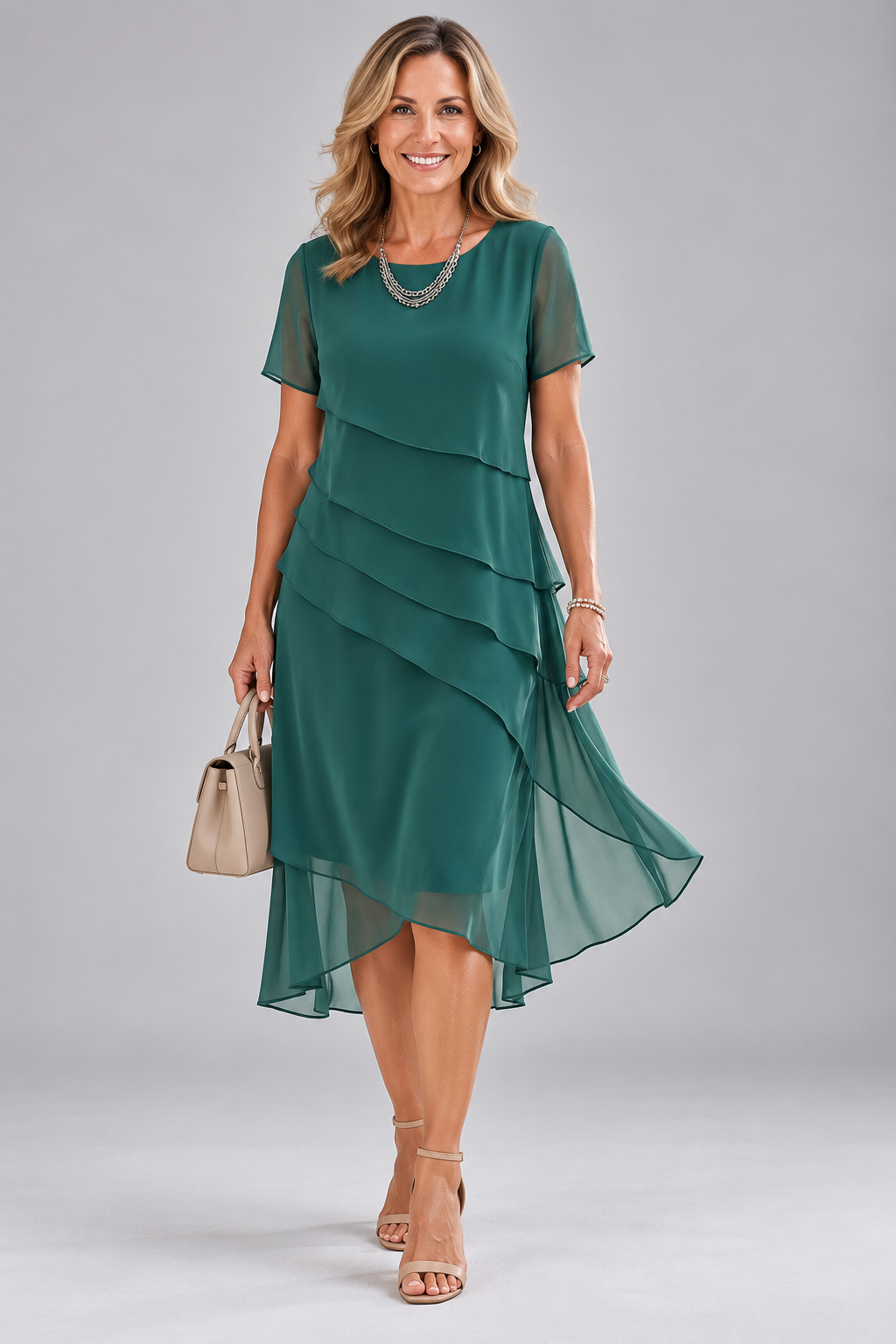Juliett Elegantes fließendes Midikleid