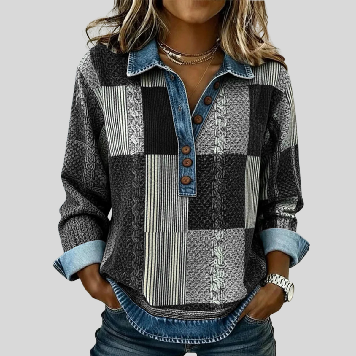 Meridell | Colorblock-Pullover