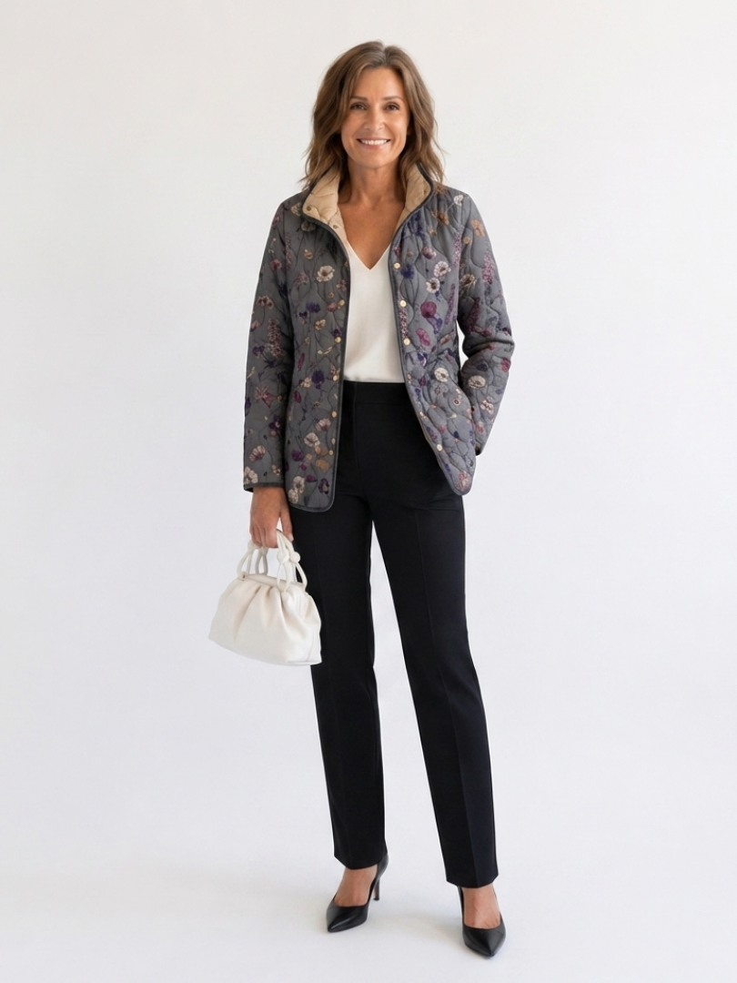 Nathalie | Trockenblumen-Steppjacke