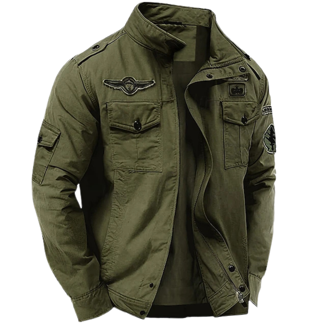 Coole strukturierte Militärjacke