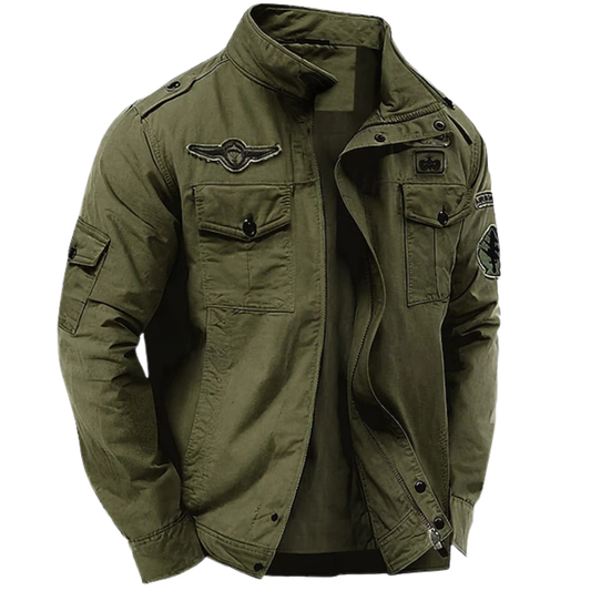 Coole strukturierte Militärjacke