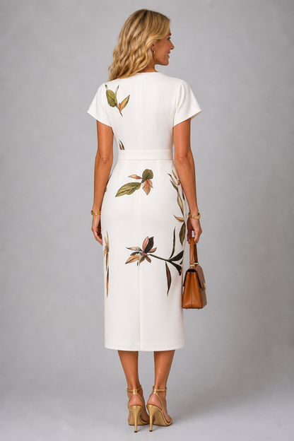 Elegantes Ivory Bloom Kleid