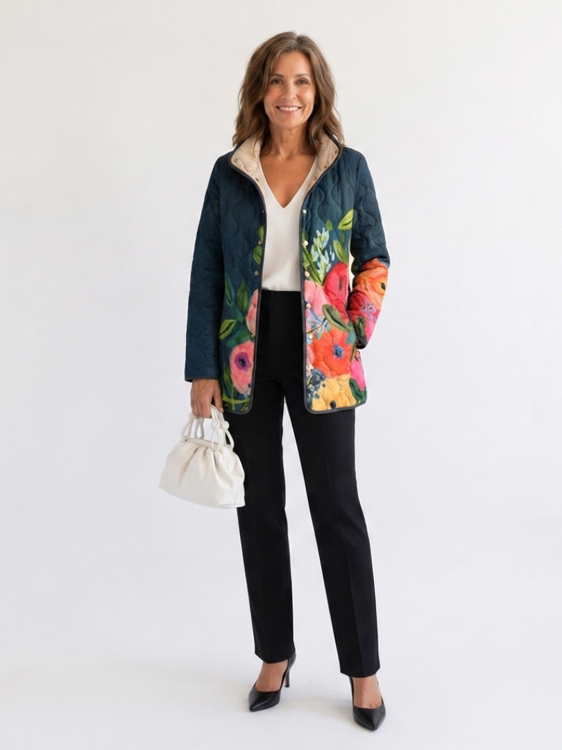 Camille | Blumen-Steppjacke