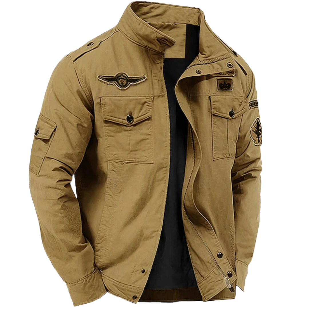 Coole strukturierte Militärjacke