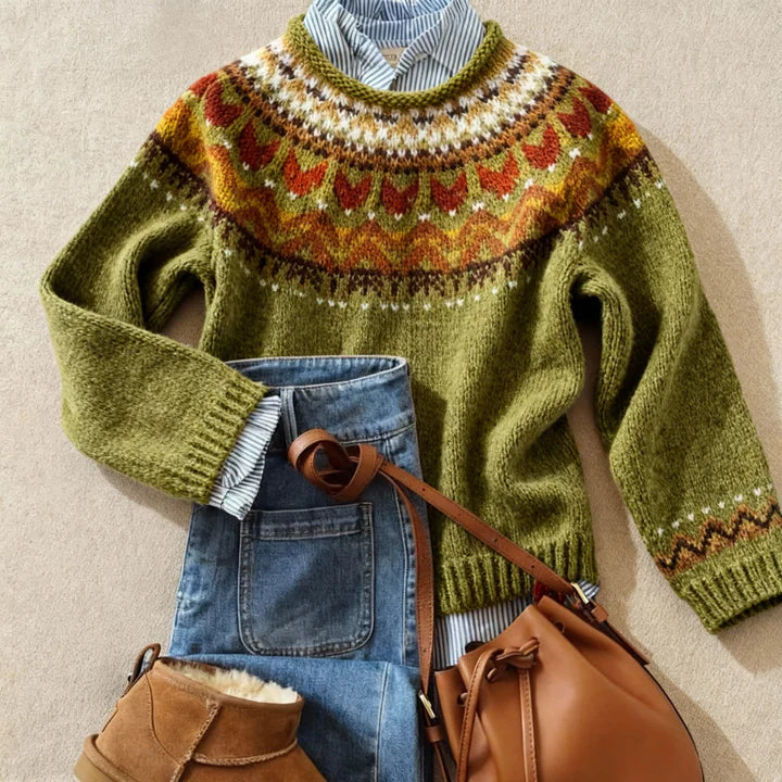 Marielle | Strickpullover mit Passe