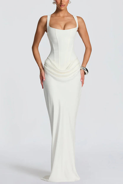 Éléonore | Maxikleid mit eckigem Ausschnitt