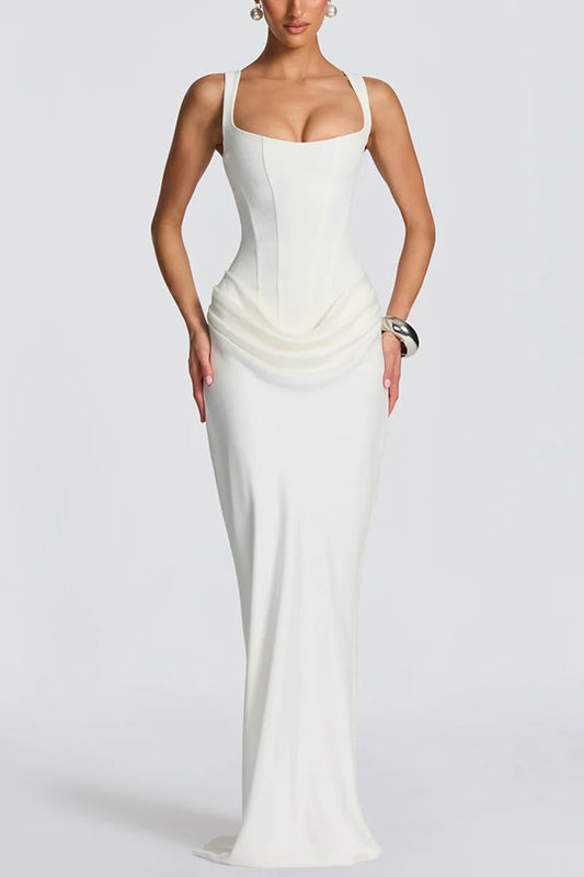 Éléonore | Maxikleid mit eckigem Ausschnitt