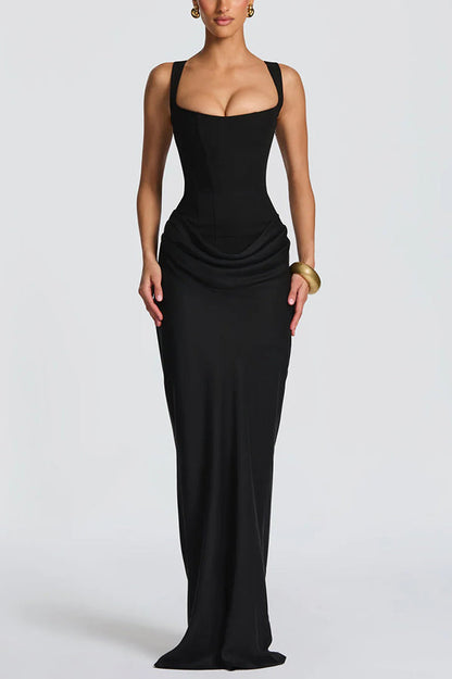 Éléonore | Maxikleid mit eckigem Ausschnitt