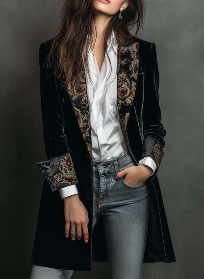 Léontine | Schwarzer Slim-Fit-Blazer
