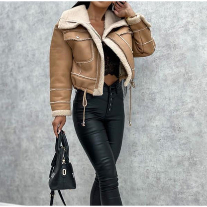 Elara | Lederjacke mit Wollfutter