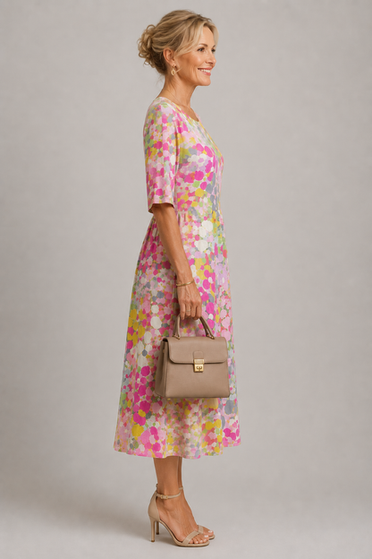 Elegantes Cherie-Midikleid