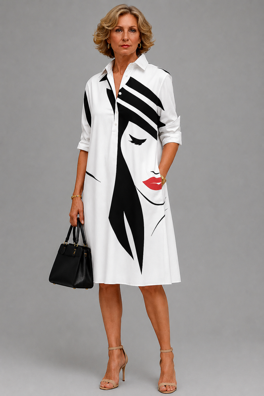 Fleur Elegantes Künstlerisches Kleid