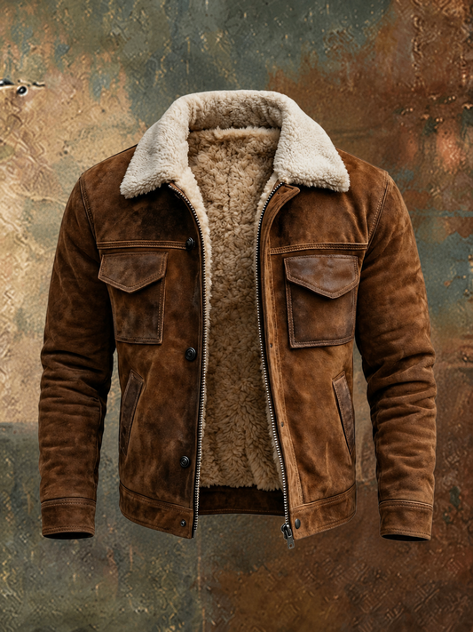 Warme Sherpa-Jacke