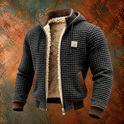 Retro-Kapuzenjacke mit Reißverschluss