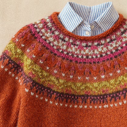Lisette | Eleganter Jacquard-Pullover