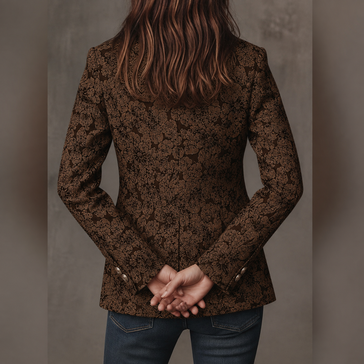 Estel | Luxuriöser taillierter Jacquard-Blazer