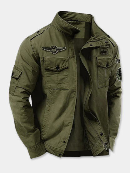 Coole strukturierte Militärjacke