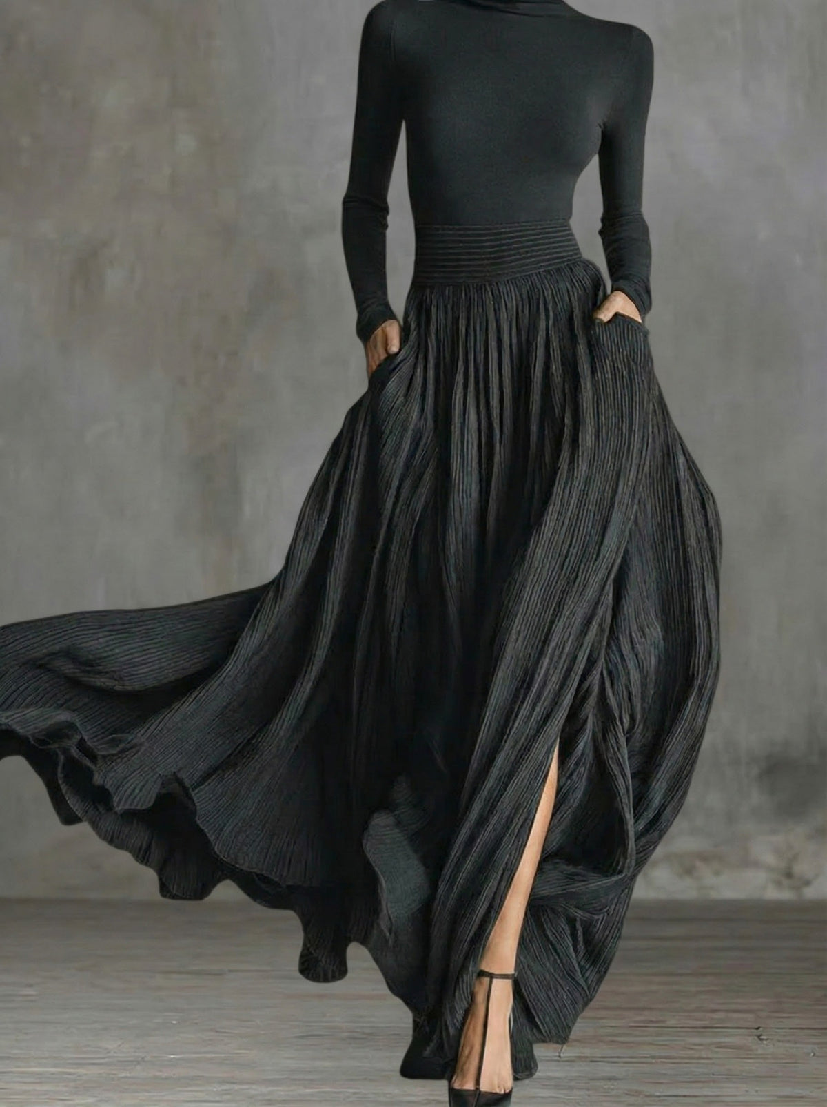 Rachel | Elegantes Maxikleid mit hoher Taille