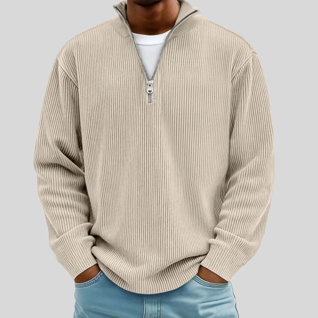 Marc | Gerippter Half-Zip Pullover