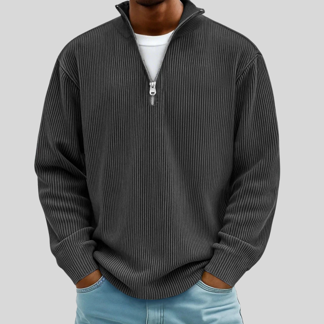 Marc | Gerippter Half-Zip Pullover
