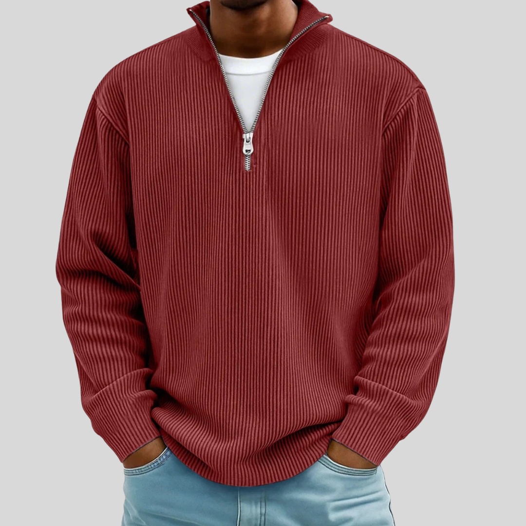 Marc | Gerippter Half-Zip Pullover