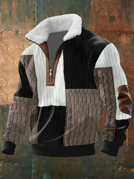 Luxuriöser Pullover mit Fellkragen