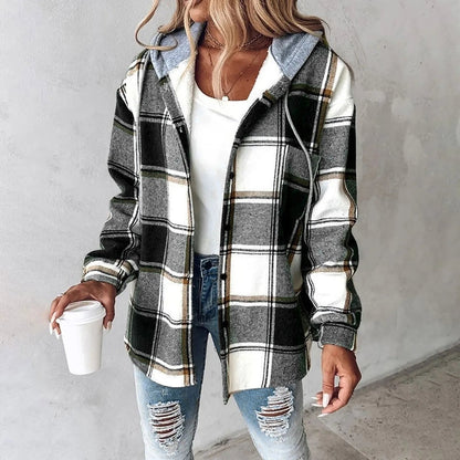 Gefüttertes Overshirt mit Kapuze