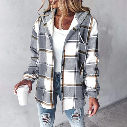 Gefüttertes Overshirt mit Kapuze