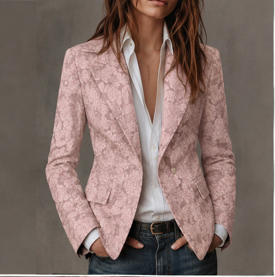 Estel | Luxuriöser taillierter Jacquard-Blazer