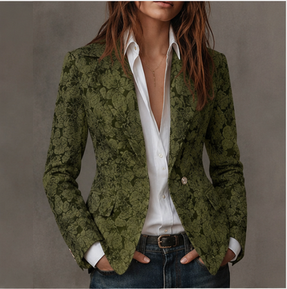 Estel | Luxuriöser taillierter Jacquard-Blazer