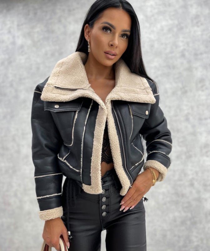 Elara | Lederjacke mit Wollfutter