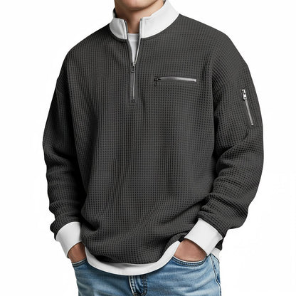 Herren-Waffelstrickpullover