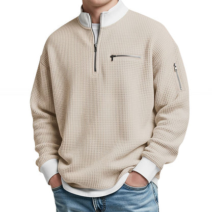 Herren-Waffelstrickpullover